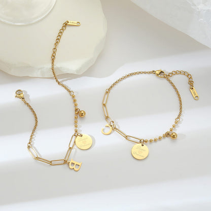 Letter Titanium Steel Female Style Personality Bracelets