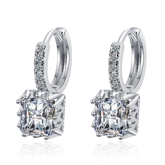 Ear Clip Simple Sweet Full Diamond Earrings