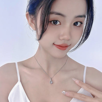 Smart Zircon Pendant Niche Design Clavicle Chain Titanium Necklaces