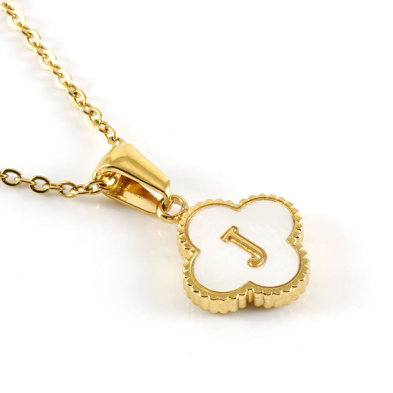 Women's Four-leaf Clover Pendant Stainless Steel Gold Necklaces
