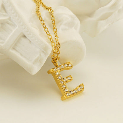Women's English Letter Pendant High-grade Clavicle Chain Necklaces