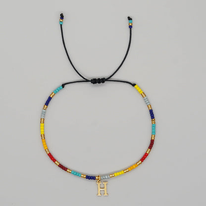 Women's Letter Color Matching Bead Handmade Beaded Bracelets
