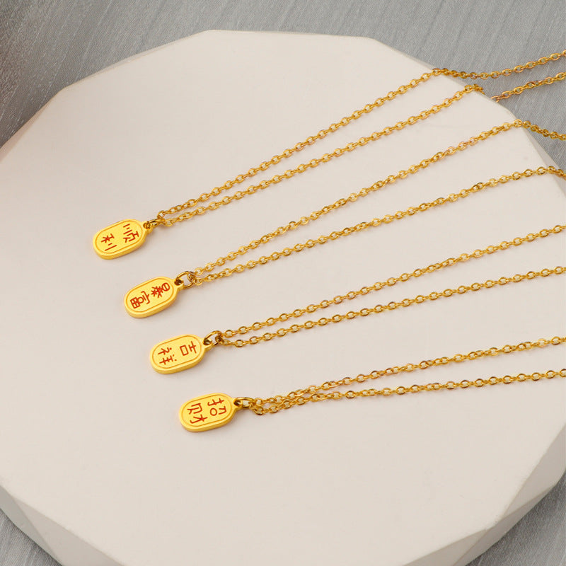 Color Retaining National Trendy Style Pendant Rich Necklaces