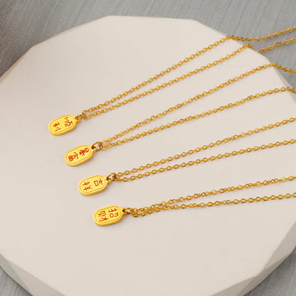 Color Retaining National Trendy Style Pendant Rich Necklaces