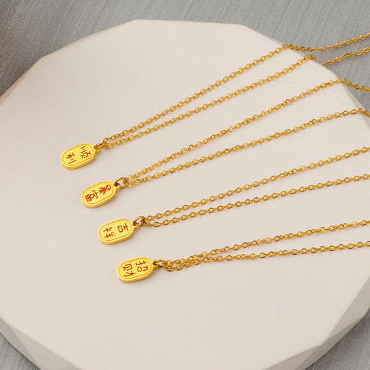 Color Retaining National Trendy Style Pendant Rich Necklaces