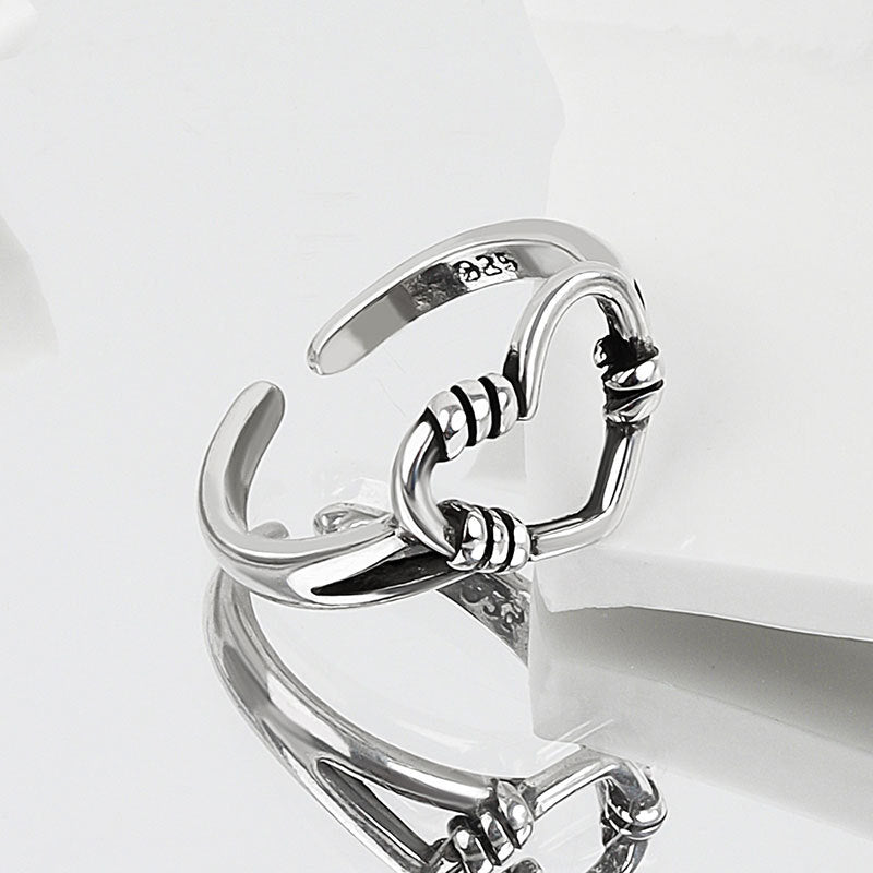 Women's Style Simple Cold Personality Hollow Out Rings