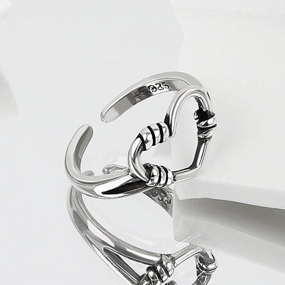 Women's Style Simple Cold Personality Hollow Out Rings