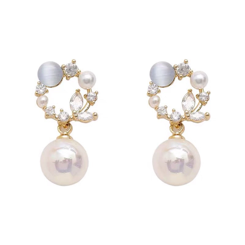 Legend Garland Dream Pearl Pendant Integrated Mosquito Coil Earrings