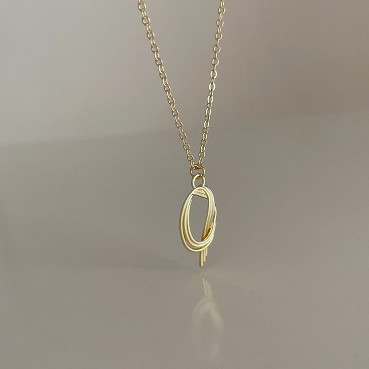 Irregular Matte Metal Pendant Female Niche Retro Personality All Necklaces