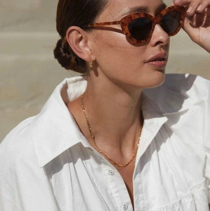 Women's Twist Spiral Gold Plated Stainless Steel Earrings