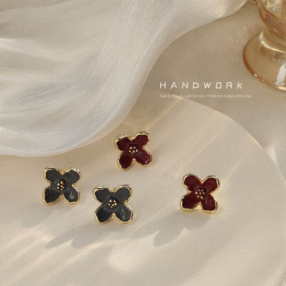 Sier Needle Super Fairy Drop Oil Earrings