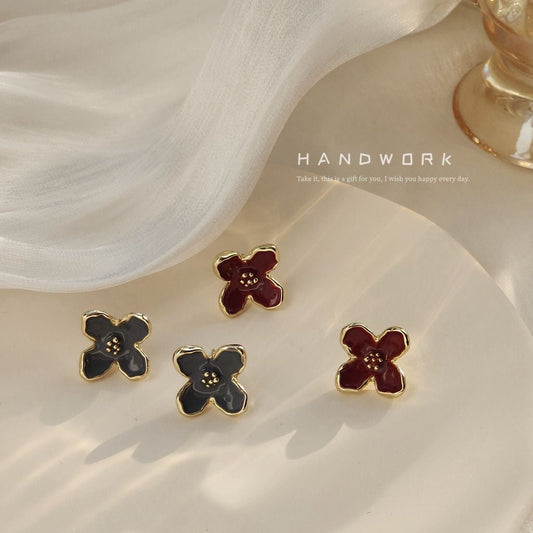 Sier Needle Super Fairy Drop Oil Earrings