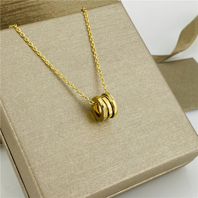 Women's & Men's Ceramic High Version Spring Full Diamond Small Waist Necklaces