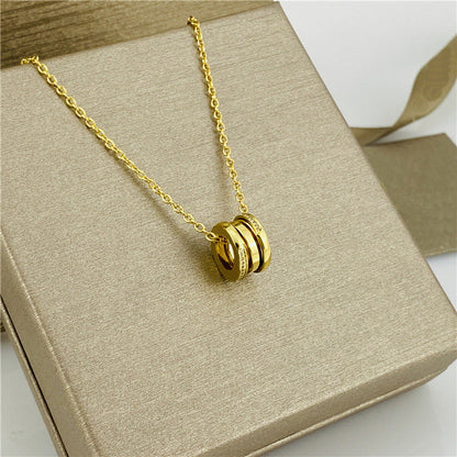 Women's & Men's Ceramic High Version Spring Full Diamond Small Waist Necklaces