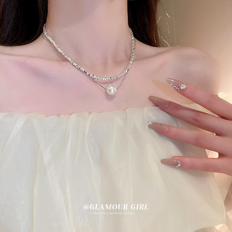 Women's Sier Pearl Affordable Luxury Fashion Simple Clavicle Necklaces