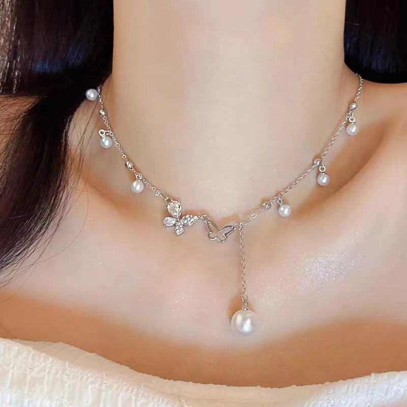 Women's Design Advanced French Short Pearl Princess Necklaces
