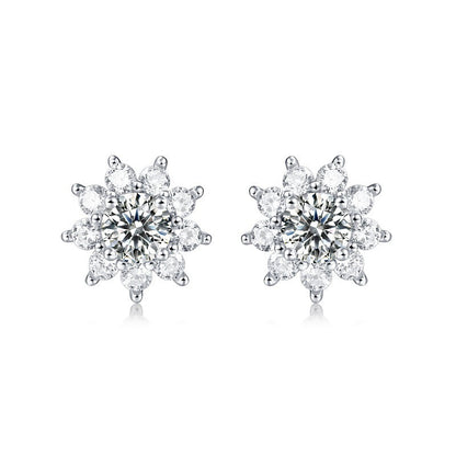 Moissanite Early Snow Fashion Trendy Sun Earrings