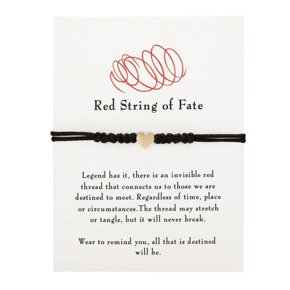 Knots Red Rope Woven Length Adjustable Bracelets