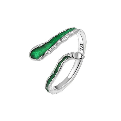 Ornament Personality Snake-shaped Open Design Sense Rings