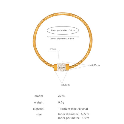 Women's Titanium Steel Gold-plated Pendant Retro Heart-shaped Bracelets