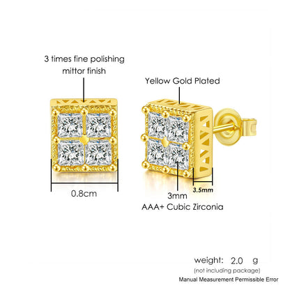 Men's Hip Hop Cube Sugar Fashion Micro Rings