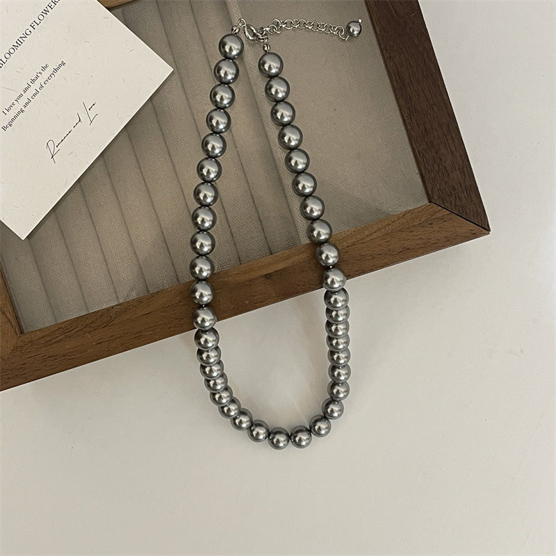 Women's Elegant High-grade Gray Pearl For Design Necklaces