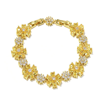Women's Rich Flower Luxury Zircon High-grade Inlaid Bracelets