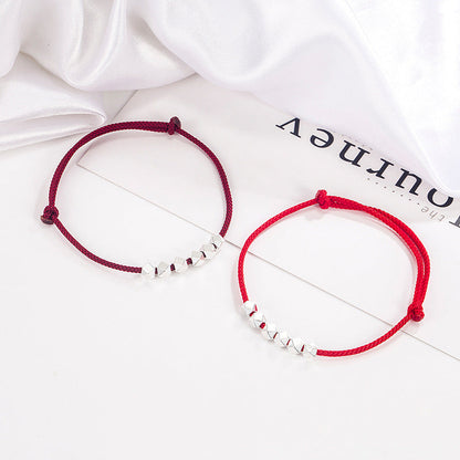 Two Red Rope And Boys Girlfriends Anklet Bracelets