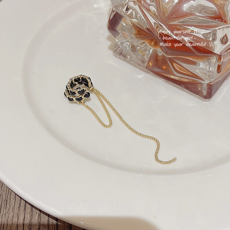 Minority Leather Ear Clip Trendy Long Earrings