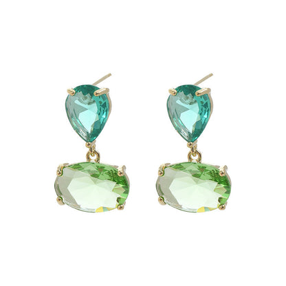 Temperament Female Sier Needle Niche Design Geometric Earrings