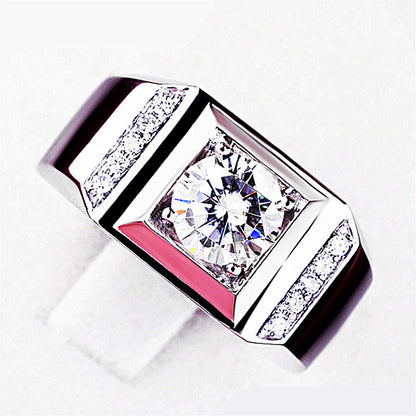 Opening Business Domineering Imitation Moissanite Rhinestone Rings