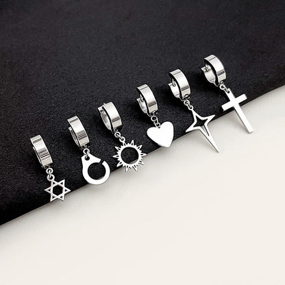And Compact Love Stainless Steel Ear Clip Earrings