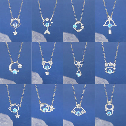 Female Graceful Personality Copper Diamond Studded Necklaces