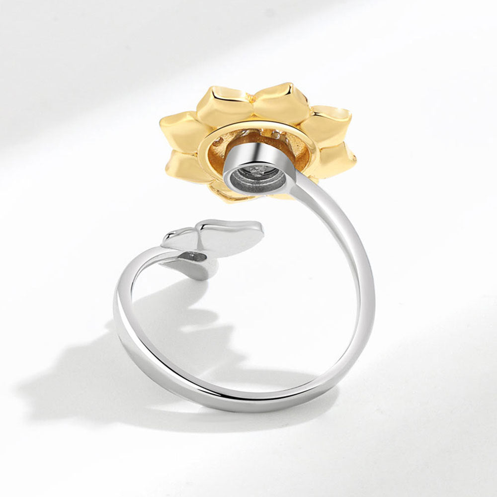 Popular Adjustable Sunflower Spinning Female Decompression Rings