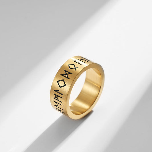 Women's & Men's & Ornament Viking Force Laboratories Vikings Text Rings