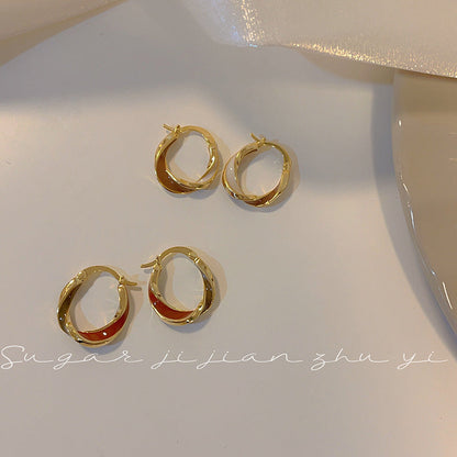 Women's Retro Drip Glazed For Niche Design Fashion Earrings