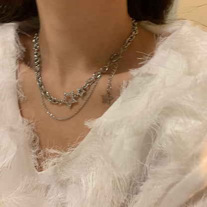 Women's Style Hip Hop Short Clavicle Chain Necklaces