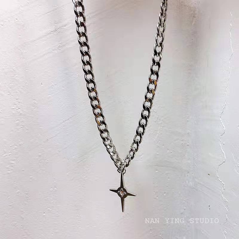 Cool Drag Hip Hop Cross Niche Design Pendant Necklaces