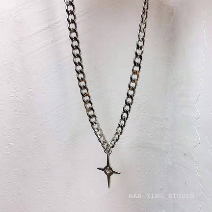 Cool Drag Hip Hop Cross Niche Design Pendant Necklaces