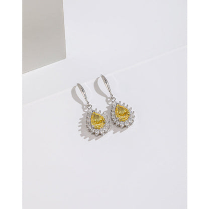 Women's Carbon Diamond Square For Niche Temperament Ice Earrings