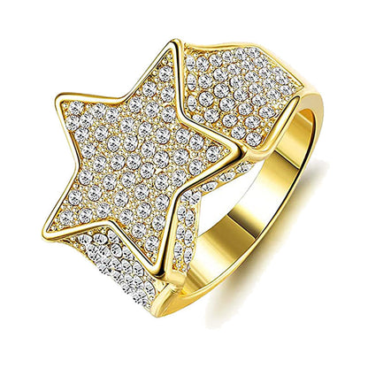 Men's Fashion And Luxury Polygon Shiny Hip Hop Rings