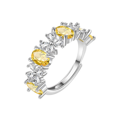 Zircon Female Style Light Luxury Elegant High Sense Hand Rings