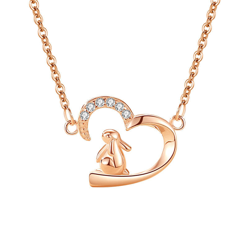 Female Design Sense Heart Shape With Necklaces