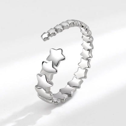 Retro Sense Pentagram Female Simple Cold Rings