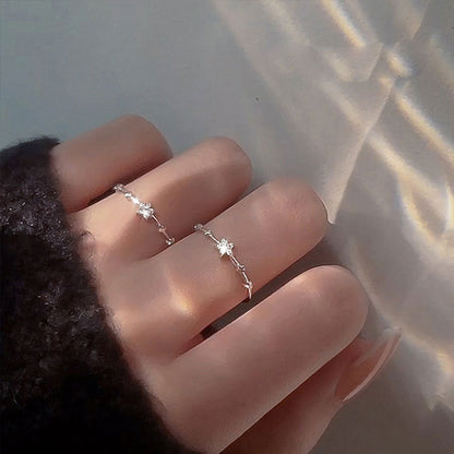 Zircon Female Cold Wind High Sense Rings