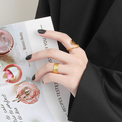 Personality Fashion Irregular Big Wave Cold Rings
