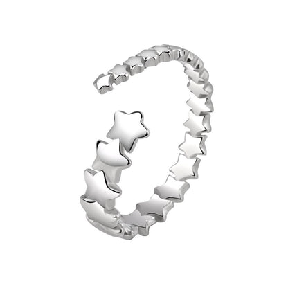 Retro Sense Pentagram Female Simple Cold Rings