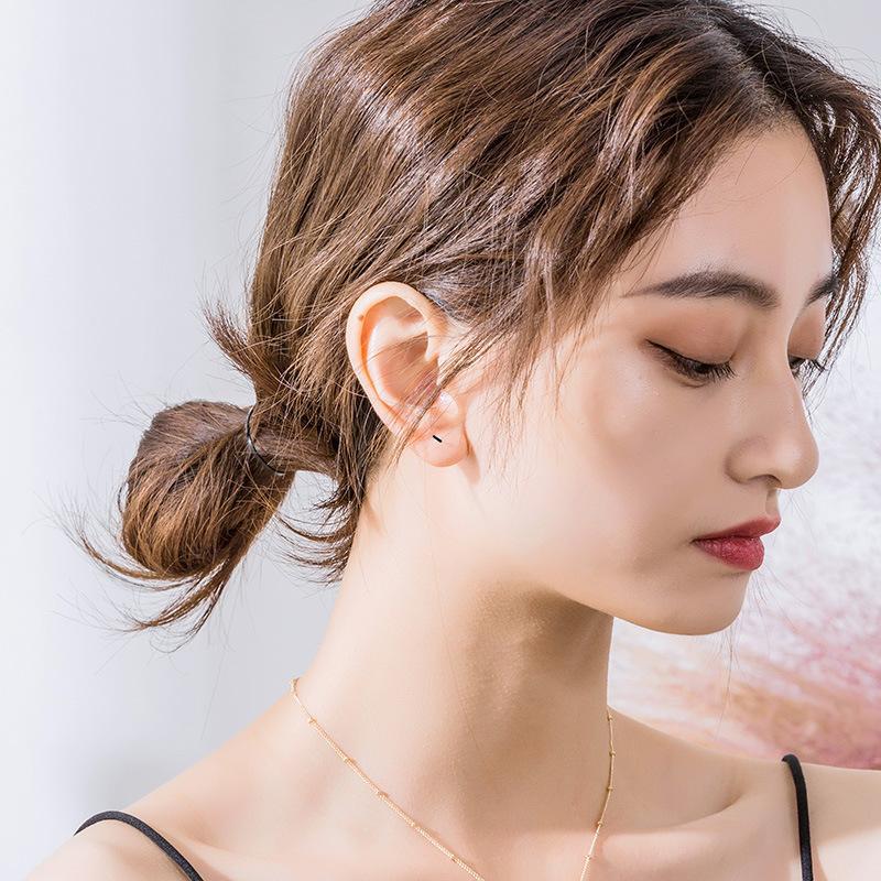 Women's Plastic Ear Bar Stick Transparent Pin Earrings