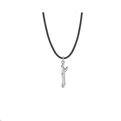 Blue Eucalyptus And Bird Couple Pair Necklaces