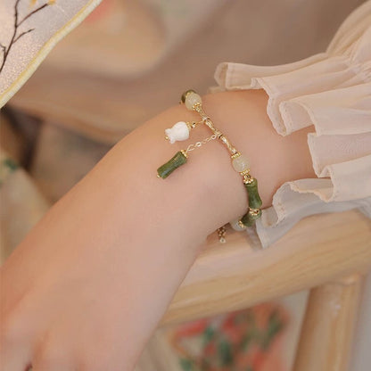 Women's Bamboo Jade For Chinese Style Traditional Bracelets